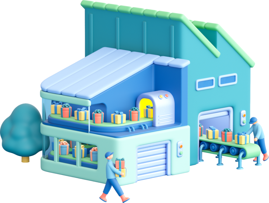 海外工場の3Dイメージ